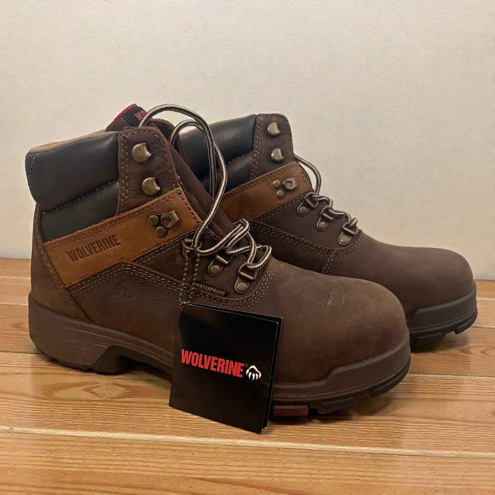 Wolverine Cabor 6" Waterproof Composite Toe Boots | Dark Coffee | Men’s 9 EW - Picture 2 of 12